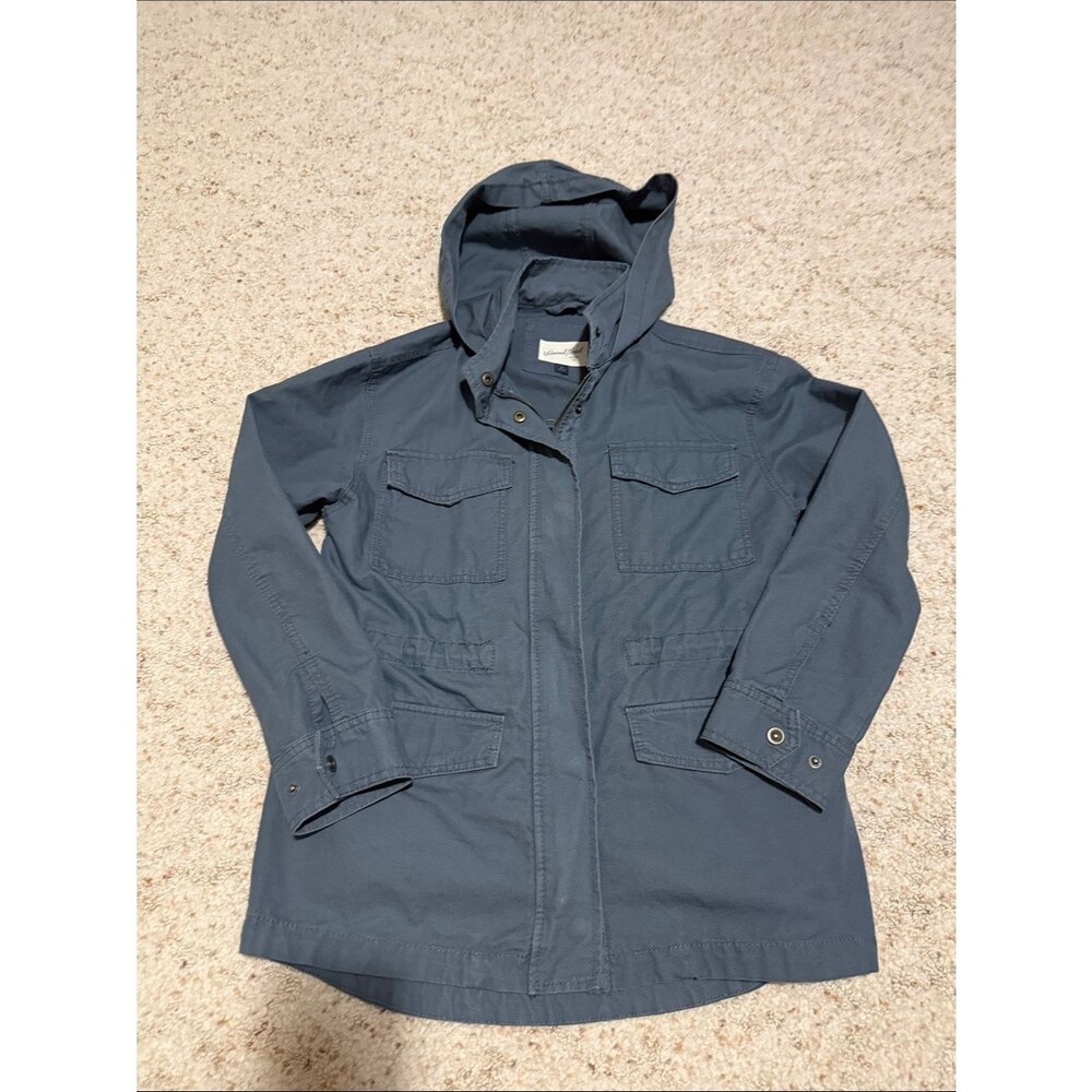 Universal Thread Dark Blue Casual Jacket with Signature Label